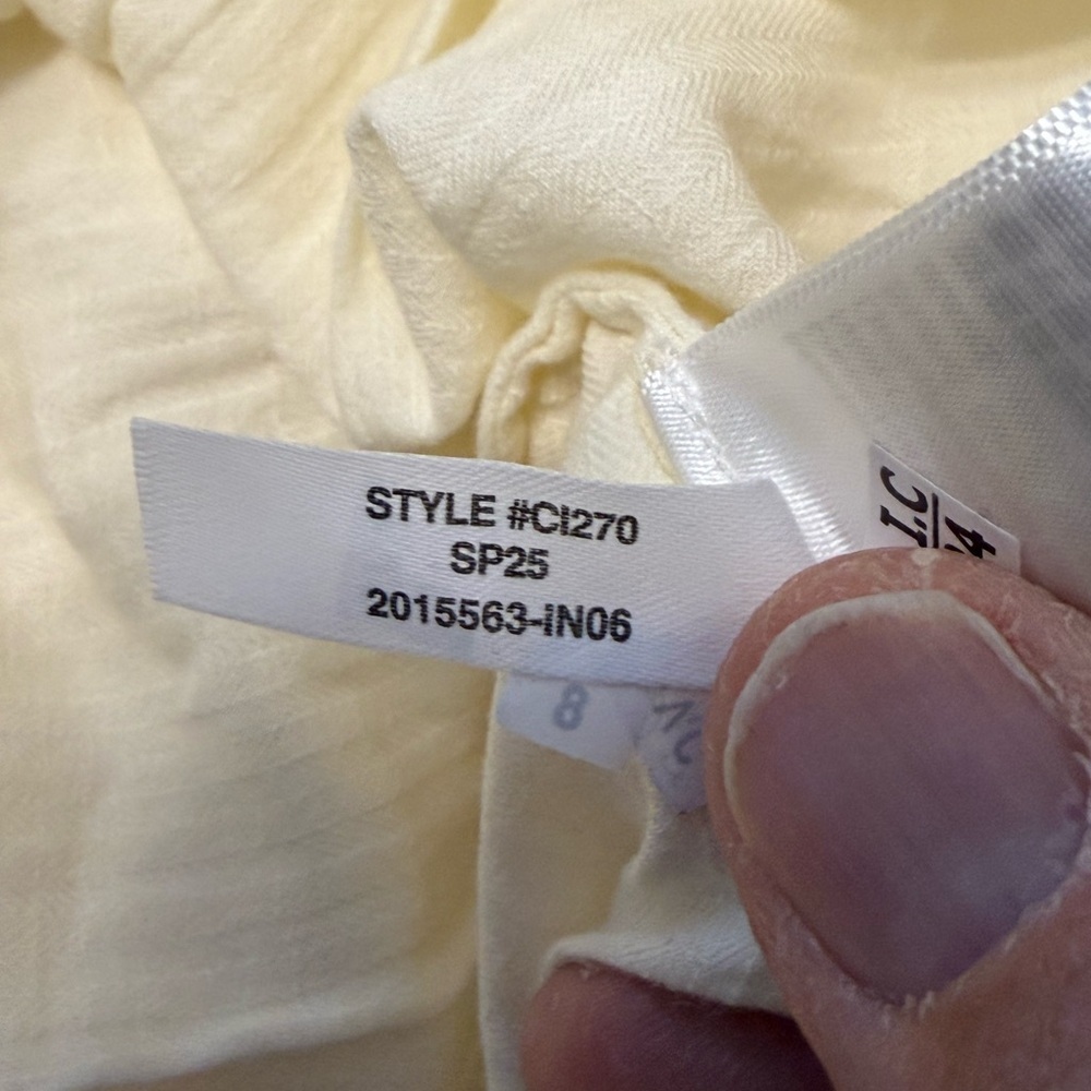 J. Crew Airy Gauze Cotton Babydoll Dress NWT L Natural Ivory - Picture 6 of 10